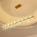 Ljojo Luxury Crystal LED Chandelier Circular Pendant Lamp - Modern Designer Lighting