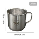 Ljojo 300ml Stainless Steel Coffee Cup with Handle and Scale