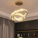 Ljojo Luxury Crystal Living Room Chandelier Pendant Light Glass Ceiling Lamp