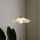 Ljojo Retro Restaurant Pendant Light Chandelier LED Lamp Glass Flower for Bedroom Living Room Hallway
