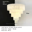 Frosted White Texture Glass Chandelier LED Lighting Fixture for Living Room Decor by Ljojo
