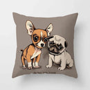 Cute Pug Bulldog Pillowcase for Living Room Decor - Ljojo Home Decor