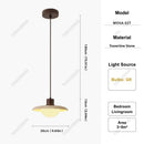 Natural Travertine Pendant Light | Japandi Stone Hanging Lamp | LED Ceiling Fixture by Ljojo
