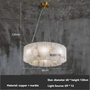 Ljojo Luxury Marble Brass Pendant Light - Nordic Gold Chandelier for Home and Office