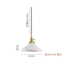 Nordic Japan LED Ceiling Chandelier Lamp Design White Ceramic Brass Pendant Light - Ljojo