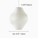 Denmark Designer Silk Pendant Lamp Minimalist Nordic Wabi Sabi for Hotel Restaurant by Ljojo.