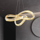 Modern Gold Crystal Ring LED Chandelier by Ljojo - Luxury Lighting for Living Room Dining Bedroom