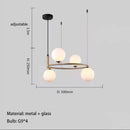 LED Glass Ball Circular Chandelier - Modern Nordic High-end Home Decor by Ljojo