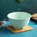 Ljojo 17cm Round Wheat Straw Noodle Bowl - Creative Kitchen Tableware