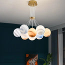 Ljojo Magic Bean Nordic Cream Chandelier - Modern Bedroom Lighting