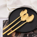 Ljojo 32-Piece Gold Stainless Steel Cutlery Set - Western Kitchen Flatware