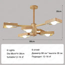 Wabi-sabi Wood Tree Branching LED Chandelier Lamps for Home Decoration by Ljojo