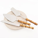 Ljojo 10pcs Bamboo Handle Cutlery Set Stainless Steel Kitchen Tableware