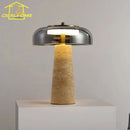Ljojo Medieval Minimalist Yellow Cave Stone Glass Table Lamp LED Modern Desk Lights
