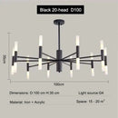 Ljojo Luxury Multi-Head Ceiling Chandelier LED Lighting Fixtures