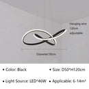 Ljojo Modern Aluminum LED Pendant Chandelier for Dining Kitchen Living Room