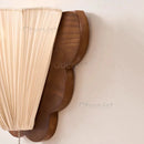 French Retro Solid Wood Bedside Wall Lamp Butterfly Light for Living Room by Ljojo