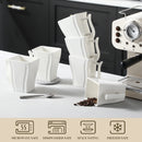 Ljojo Marble White Porcelain Coffee Set for 6 - 6 Cups 5.5 Inch 500ML Square