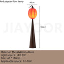 Ljojo Melon Shaped LED Floor Lamp for Bedroom Decoration - Creative Wabi-sabi Art Decor
