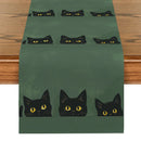 Black Cat Silhouette Table Runner by Ljojo: Halloween Party Decor & Dresser Table Accent