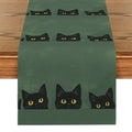 Black Cat Silhouette Table Runner by Ljojo: Halloween Party Decor & Dresser Table Accent