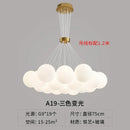 Ljojo Magic Bean Nordic Cream Chandelier - Modern Bedroom Lighting
