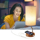 Ljojo LED Desk Lamp with Wireless Phone Charge 3-Way Dimmable USB Rechargeable
