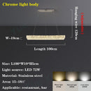 Ljojo Modern Art Decor Crystal LED Chandelier | Elegant Pendant Light for Living & Dining Room