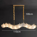 Ljojo Luxury Ginkgo Leaf Glass Pendant Light for Dining Room