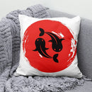 Ljojo Lucky Cat Japanese Style Sofa Bed Pillow Cover: Mount Fuji Japanese Art