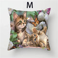 Cat Pattern Cushion Cover 45x45cm - Ideal Sofa & Home Decor Gift by Ljojo