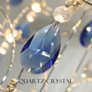 French Luxury Blue Crystal LED Pendant Chandelier by Ljojo - Romantic Art Living Dining Room Lighting