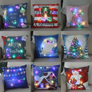 Ljojo LED Santa Claus Cushion Cover: Festive Light-Up Pillowcase for Home Decor