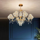 Ljojo Luxury Crystal Chandelier: Modern Living Room & Bedroom Pendant Light Fixtures