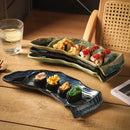 Ljojo 12-Inch Kiln Glaze Sushi Plate | Japanese Ceramic Tableware