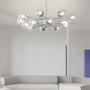 Ljojo French Medieval Style LED Pendant Light: High-End Nordic Round Glass Ball Chandelier