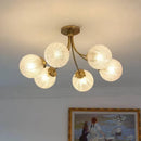 LED Copper Glass Ball Pendant Light for Living Room Dining Bedroom - Ljojo