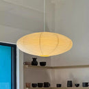 Japanese Wabi Sabi Oval Rice Paper Pendant Lights for Dining Living Room by Ljojo