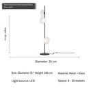 Ljojo Luxury Glass Floor Lamp for Elegant Living Space