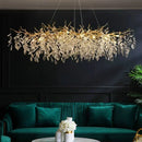 Crystal Gold LED Chandelier: Luxury Living Room Pendant Lamps by Ljojo