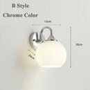 LED Chrome Wall Sconce Light Modern Bedroom Decor - Ljojo