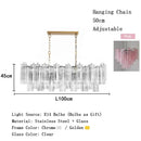 LED Pink Clear Glass Chandelier Stylish Designer Texture for Staircase Decor by Ljojo