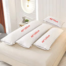Ljojo Long White Pillow Core for Home Bed, Washable & Skin-friendly Neck Cushion