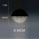 Ljojo Modern Crystal Glass Ceiling Chandelier for Home Living Room Bedroom Study Lighting