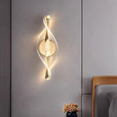 Ljojo LED Wall Sconce: Modern Design, Lustre Interior Lights, Gold/Black, Bedroom Mood Light