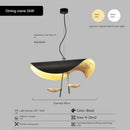 Nordic Style Black Gold Leaf Chandelier Pendant Light for Living Room by Ljojo