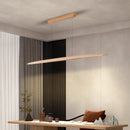 Ljojo Modern Dimmable Long Strip Led Pendant Light for Dining Room Kitchen Bar Chandelier