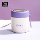 Ljojo Double-Layer Stainless Steel Thermal Lunch Box with Spoon and Bag