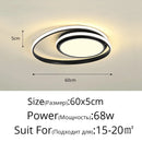 Modern Black LED Ceiling Light for Bedroom Living Room by Ljojo - Minimalist Indoor Lighting Fixtures