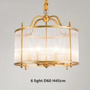 Golden Copper Glass Chandelier for Living Room by Ljojo - Modern Luxury Ceiling Pendant Light